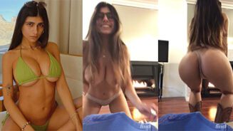 Un video de Mia Khalifa desnuda, mostrando su cuerpo y tocándose a sí misma