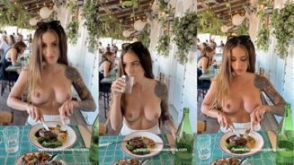 Vanessa Sierra desnuda tetas mostrando en un restaurante vídeo Leaked