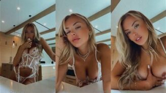 El video de Corinna Kopf desnuda lencería blanca es leaked