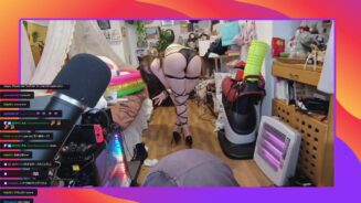 Tease: Asiático Lencería Tease Booty Twitch Streamer