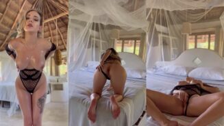 Darshelle Stevens desnuda provocación y masturbación video