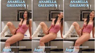 Anabella Galeano desnuda vibrador masturbación en cocina: OnlyFans vídeo Leaked