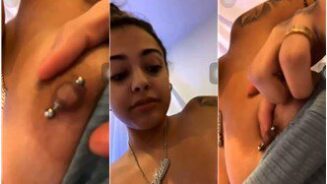 Malu Trevejo Nude Nupple Piercing en vídeo