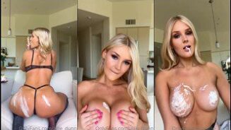 Allie Dunn desnuda tetas desordenado pastel sentado PPV Video Leaked