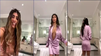 Mia Khalifa hace una prueba de zapatos de tacón alto en un video filtrado de su cuenta de OnlyFans