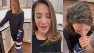 Video de Eva Lovia haciendo una felación en la cocina ha sido divulgado en OnlyFans sin censura