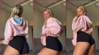 Con su provocativo short, Natalia Valente menea el culo de forma muy sensual