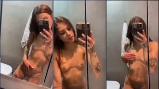 Rafaela Lima fue captada filmándose sin ropa frente al espejo