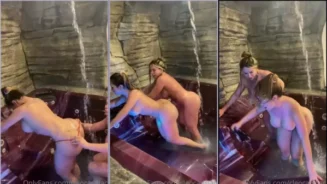 Sheyla Mell y Cléo Cadilac se divierten juntas en un sensual baño