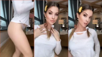 Amanda Cerny acaba de filtrar un vídeo de OnlyFans haciendo un striptease en bragas y tanga