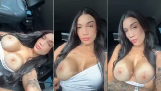 Japa da Mansão tiene un video Leaked mostrando sus grandes tetas dentro del auto