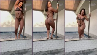 Melissa Pitanga seduce al cliente con su baile sensual en el poste del motel