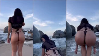 Rissa mostrando su hermoso culo en un ajustado bikini