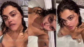 Juliana Coxta, la cámara privada luciendo desnuda y atractiva en la bañera