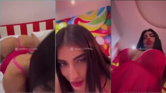 Anabella Galeano sin sujetador vista a través de un vídeo filtrado de provocación en lencería