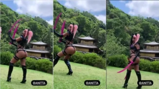 Anitta lanzó un video casero lanzándose en el cosplay de un anime japonés